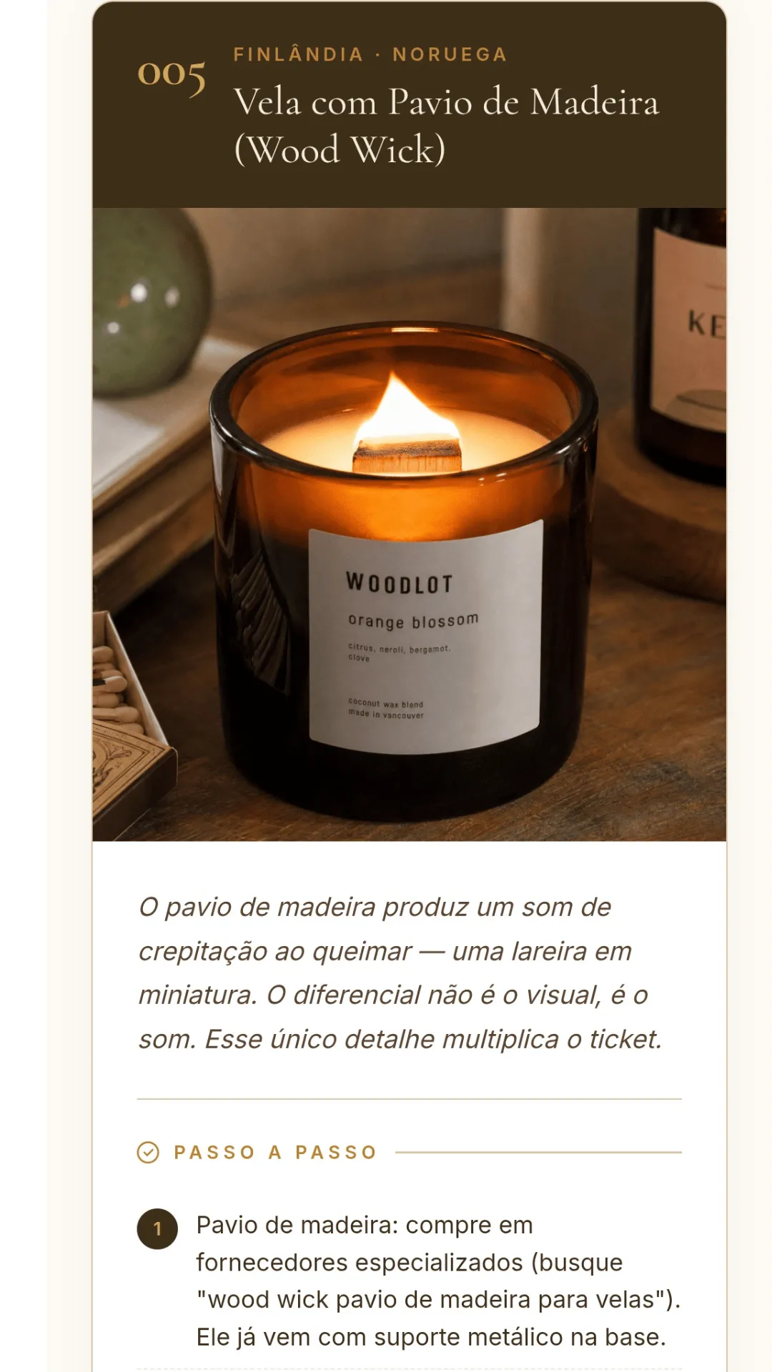 Vela Aromática Demonstrativa